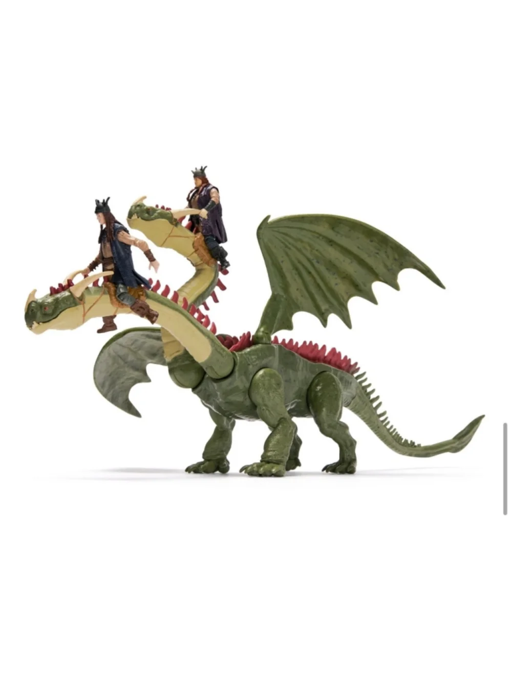 NEW How to Train Your Dragon Hideous Zippleback + Twins Action Figures Green On